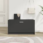 Casa si Gradina - Mobilier - Organizare si depozitare - Organizator incaltaminte - Bancheta pantofar, negru, 80x24x45 cm, lemn prelucrat - Infinity.ro