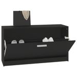 Casa si Gradina - Mobilier - Organizare si depozitare - Organizator incaltaminte - Bancheta pantofar, negru, 80x24x45 cm, lemn prelucrat - Infinity.ro