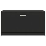 Casa si Gradina - Mobilier - Organizare si depozitare - Organizator incaltaminte - Bancheta pantofar, negru, 80x24x45 cm, lemn prelucrat - Infinity.ro