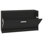 Casa si Gradina - Mobilier - Organizare si depozitare - Organizator incaltaminte - Bancheta pantofar, negru, 80x24x45 cm, lemn prelucrat - Infinity.ro
