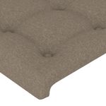 Casa si Gradina - Mobilier - Paturi si accesorii - Accesorii paturi - Tablie de pat cu aripioare gri taupe 83x23x118/128 cm textil - Infinity.ro