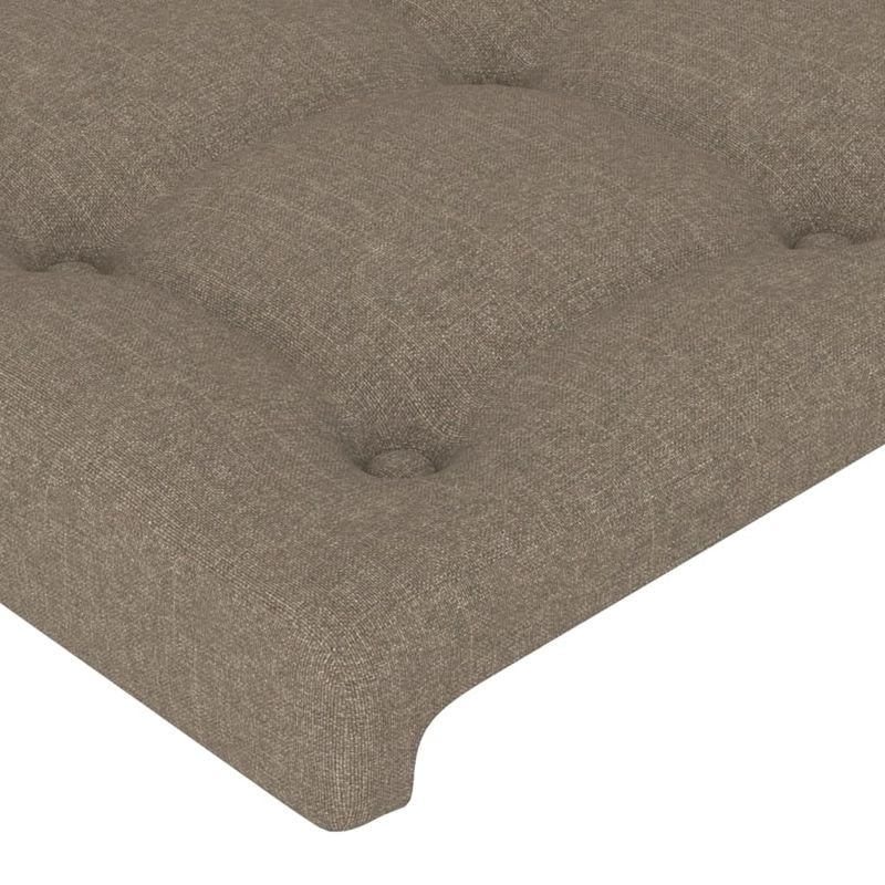 Casa si Gradina - Mobilier - Paturi si accesorii - Accesorii paturi - Tablie de pat cu aripioare gri taupe 83x23x118/128 cm textil - Infinity.ro
