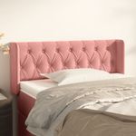 Casa si Gradina - Mobilier - Paturi si accesorii - Accesorii paturi - Tablie de pat cu aripioare roz 103x16x78/88 cm catifea - Infinity.ro
