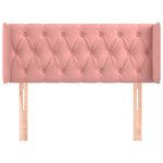 Casa si Gradina - Mobilier - Paturi si accesorii - Accesorii paturi - Tablie de pat cu aripioare roz 103x16x78/88 cm catifea - Infinity.ro
