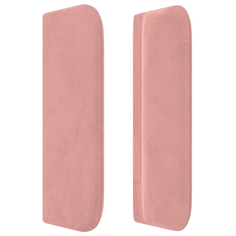 Casa si Gradina - Mobilier - Paturi si accesorii - Accesorii paturi - Tablie de pat cu aripioare roz 103x16x78/88 cm catifea - Infinity.ro