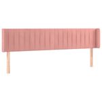 Casa si Gradina - Mobilier - Paturi si accesorii - Accesorii paturi - Tablie de pat cu aripioare roz 203x16x78/88 cm catifea - Infinity.ro