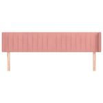 Casa si Gradina - Mobilier - Paturi si accesorii - Accesorii paturi - Tablie de pat cu aripioare roz 203x16x78/88 cm catifea - Infinity.ro