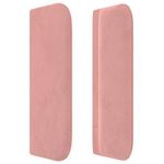 Casa si Gradina - Mobilier - Paturi si accesorii - Accesorii paturi - Tablie de pat cu aripioare roz 203x16x78/88 cm catifea - Infinity.ro