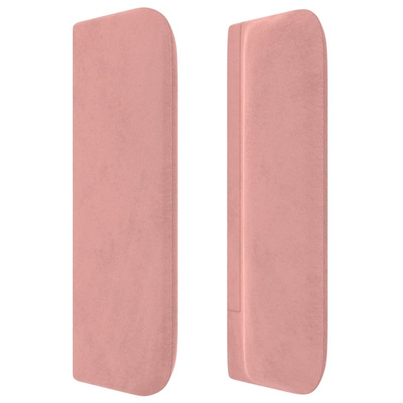 Casa si Gradina - Mobilier - Paturi si accesorii - Accesorii paturi - Tablie de pat cu aripioare roz 203x16x78/88 cm catifea - Infinity.ro