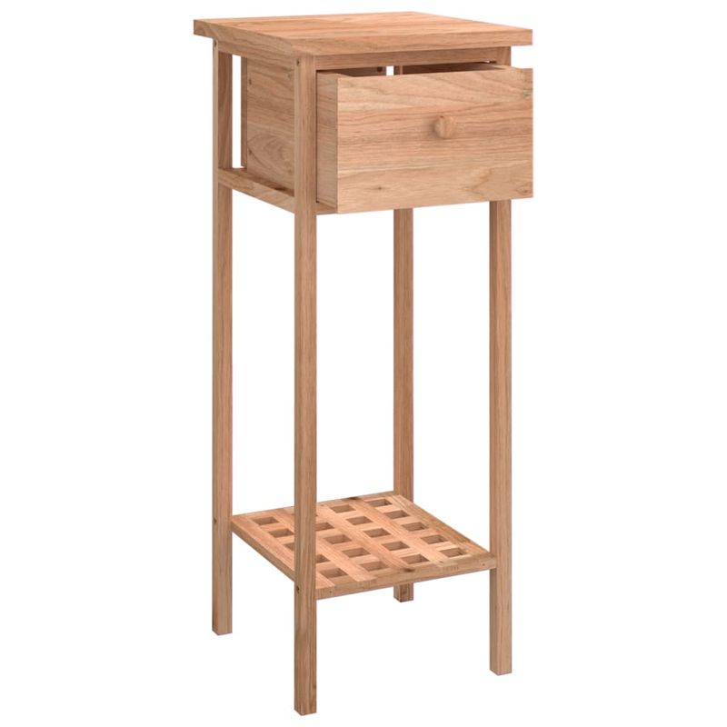 Casa si Gradina - Mobilier - Mese si birouri - Mese living - Masa laterala cu sertar, 25x25x60 cm, lemn masiv de nuc - Infinity.ro
