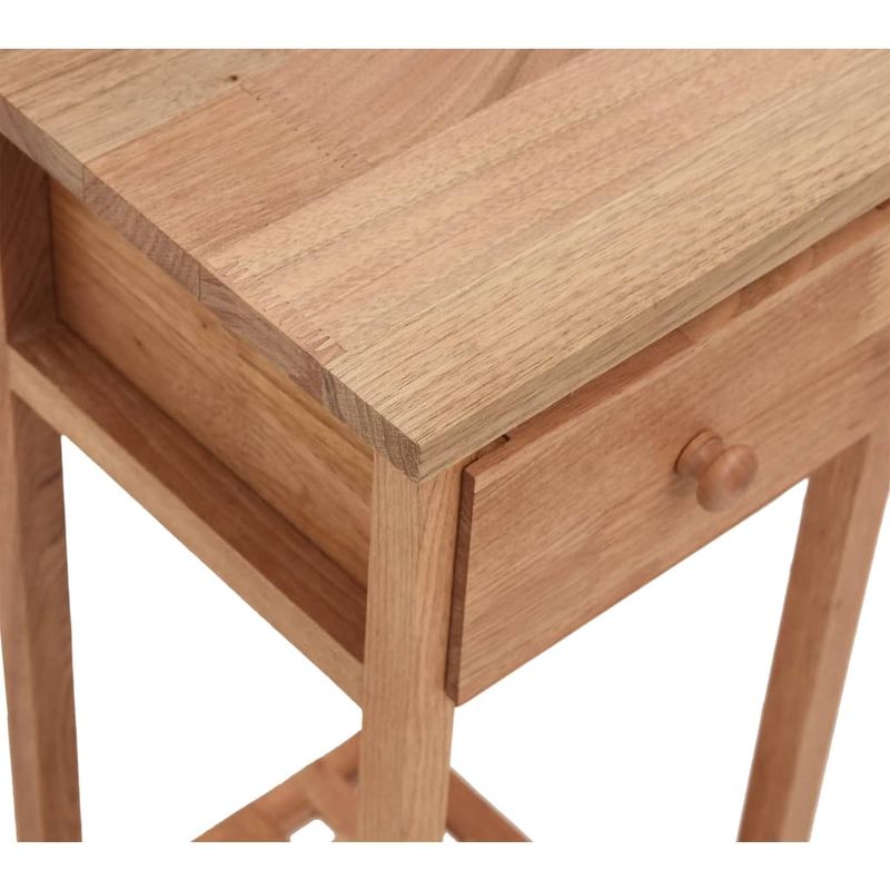 Casa si Gradina - Mobilier - Mese si birouri - Mese living - Masa laterala cu sertar, 25x25x60 cm, lemn masiv de nuc - Infinity.ro