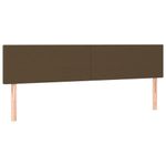 Casa si Gradina - Mobilier - Paturi si accesorii - Accesorii paturi - Tablii de pat, 2 buc, maro inchis, 90x5x78/88 cm, textil - Infinity.ro