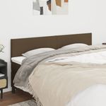 Casa si Gradina - Mobilier - Paturi si accesorii - Accesorii paturi - Tablii de pat, 2 buc, maro inchis, 90x5x78/88 cm, textil - Infinity.ro