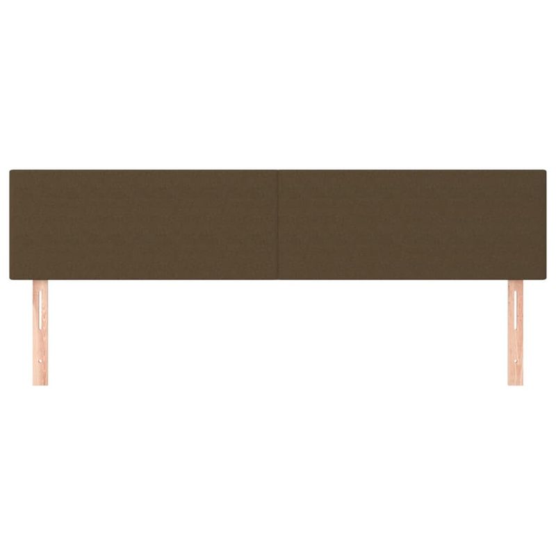 Casa si Gradina - Mobilier - Paturi si accesorii - Accesorii paturi - Tablii de pat, 2 buc, maro inchis, 90x5x78/88 cm, textil - Infinity.ro