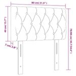 Casa si Gradina - Mobilier - Paturi si accesorii - Accesorii paturi - Tablie de pat cu LED, albastru inchis, 80x7x78/88 cm, catifea - Infinity.ro