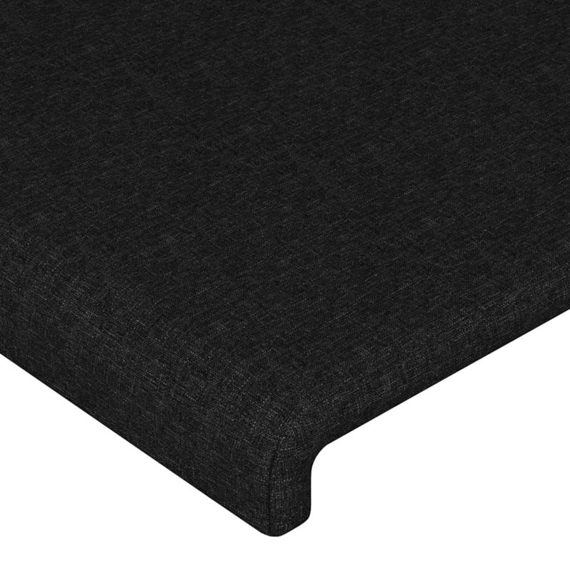 Casa si Gradina - Mobilier - Paturi si accesorii - Accesorii paturi - Tablie de pat cu LED, negru, 180x5x118/128 cm, textil - Infinity.ro