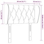 Casa si Gradina - Mobilier - Paturi si accesorii - Accesorii paturi - Tablie pat cu aripioare albastru inchis 83x23x78/88 cm catifea - Infinity.ro