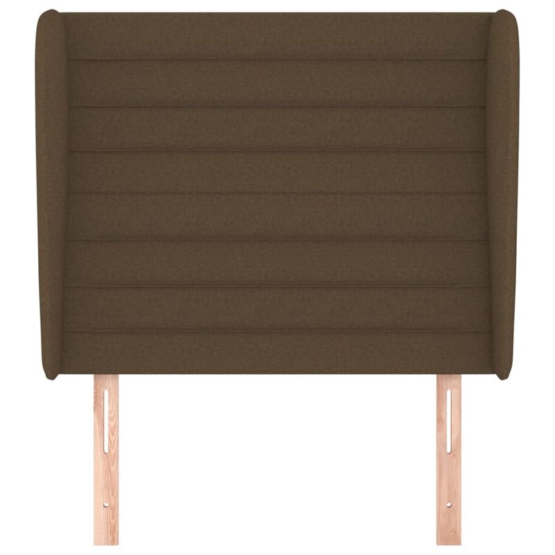 Casa si Gradina - Mobilier - Paturi si accesorii - Accesorii paturi - Tablie de pat cu aripioare maro inchis 83x23x118/128 cm textil - Infinity.ro