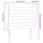 Casa si Gradina - Mobilier - Paturi si accesorii - Accesorii paturi - Tablie de pat cu aripioare maro inchis 83x23x118/128 cm textil - Infinity.ro