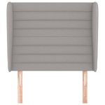 Casa si Gradina - Mobilier - Paturi si accesorii - Accesorii paturi - Tablie de pat cu aripioare gri deschis 93x23x118/128 cm textil - Infinity.ro