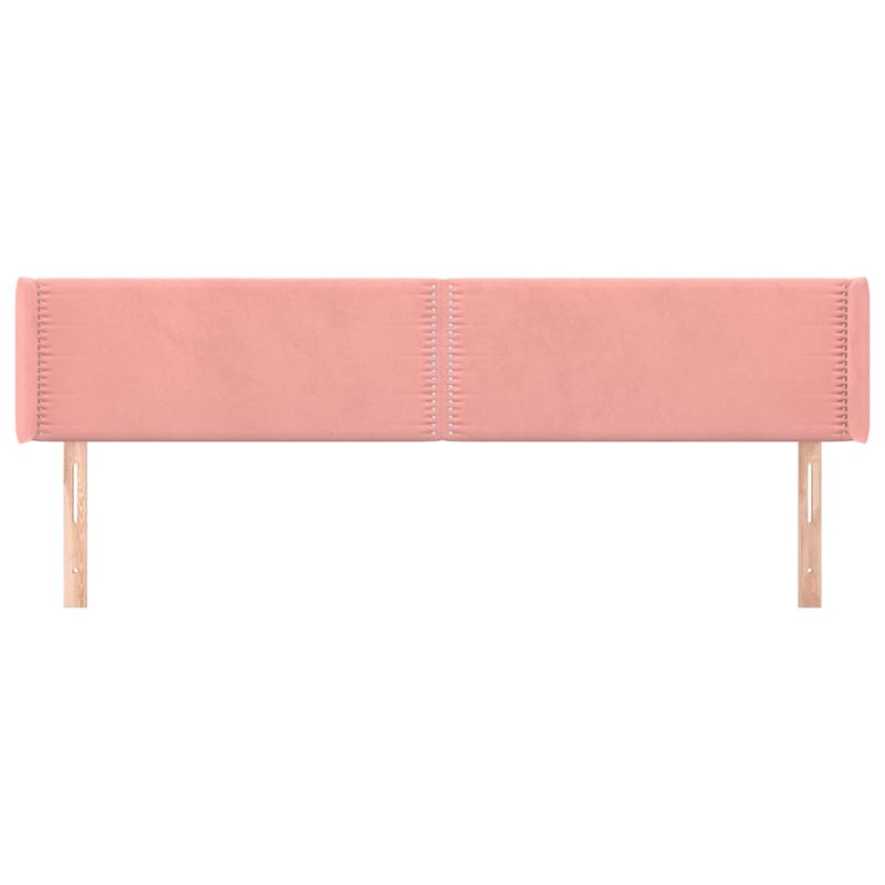 Casa si Gradina - Mobilier - Paturi si accesorii - Accesorii paturi - Tablie de pat cu aripioare roz 183x16x78/88 cm catifea - Infinity.ro