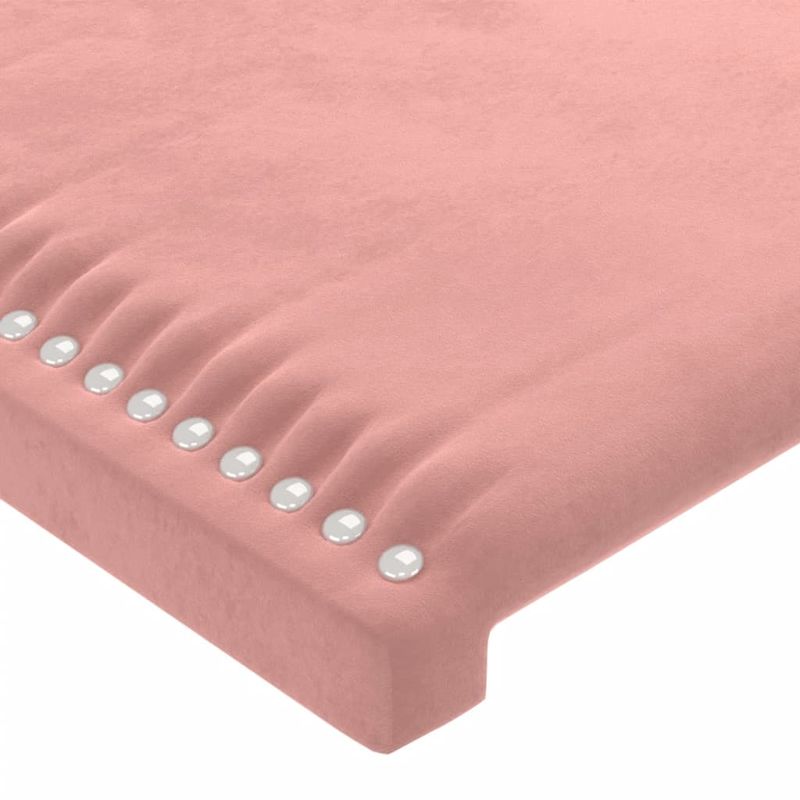 Casa si Gradina - Mobilier - Paturi si accesorii - Accesorii paturi - Tablie de pat cu aripioare roz 183x16x78/88 cm catifea - Infinity.ro