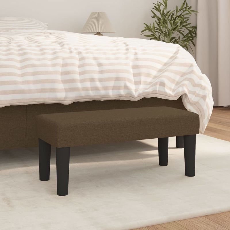 Casa si Gradina - Mobilier - Canapele si coltare - Banchete - Banca, maro inchis, 70x30x30 cm, textil - Infinity.ro