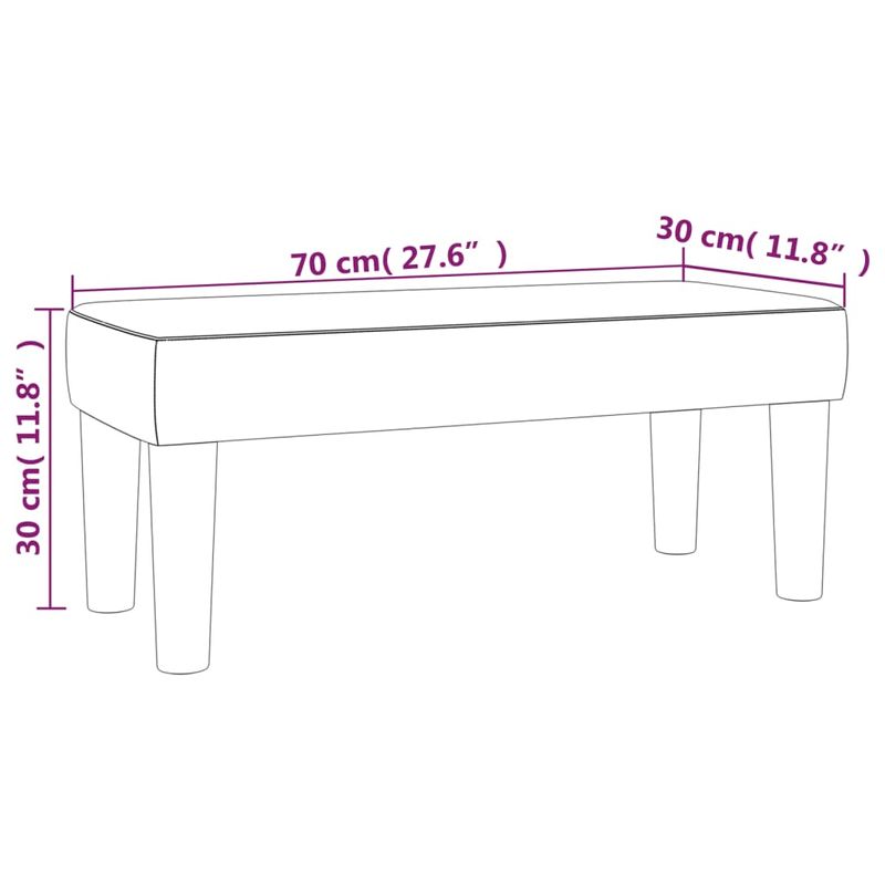 Casa si Gradina - Mobilier - Canapele si coltare - Banchete - Banca, maro inchis, 70x30x30 cm, textil - Infinity.ro
