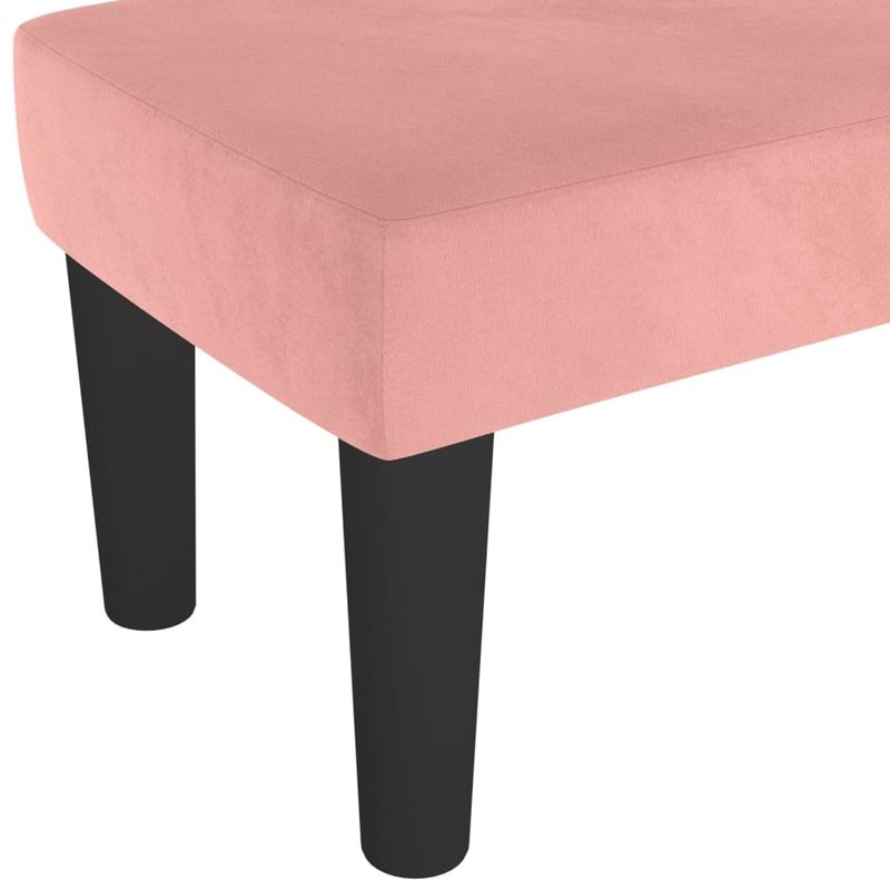 Casa si Gradina - Mobilier - Canapele si coltare - Banchete - Banca, roz, 100x30x30 cm, catifea - Infinity.ro