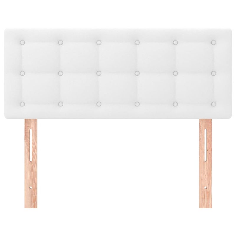 Casa si Gradina - Mobilier - Paturi si accesorii - Accesorii paturi - Tablie de pat, alb, 80x5x78/88 cm, piele ecologica - Infinity.ro
