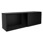 Casa si Gradina - Mobilier - Organizare si depozitare - Cuiere - FMD Cuier haine cu compartiment de perete, negru, 99,1x27,2x33 cm - Infinity.ro