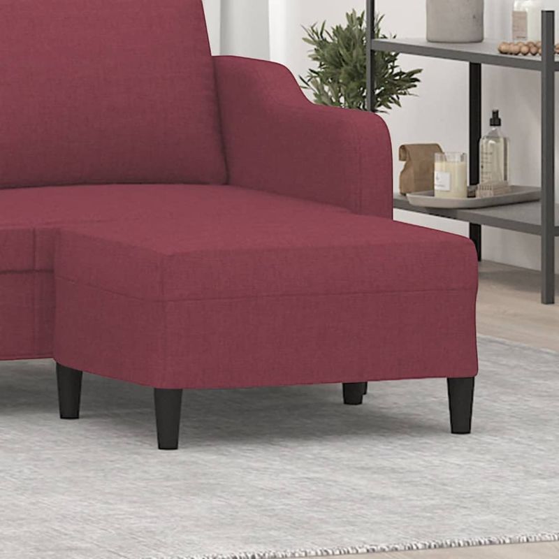 Casa si Gradina - Mobilier - Scaune si fotolii - Tabureti - Taburet, rosu vin, 70x55x41 cm, material textil - Infinity.ro