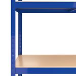 Casa si Gradina - Mobilier - Biblioteci si rafturi - Rafturi - Rafturi de depozitare cu 5 niveluri, 3 buc., albastru otel/lemn - Infinity.ro