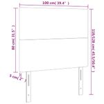 Casa si Gradina - Mobilier - Paturi si accesorii - Accesorii paturi - Tablie de pat cu LED, negru, 100x5x118/128 cm, catifea - Infinity.ro