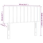 Casa si Gradina - Mobilier - Paturi si accesorii - Accesorii paturi - Tablie de pat cu LED, roz, 90x5x78/88 cm, catifea - Infinity.ro