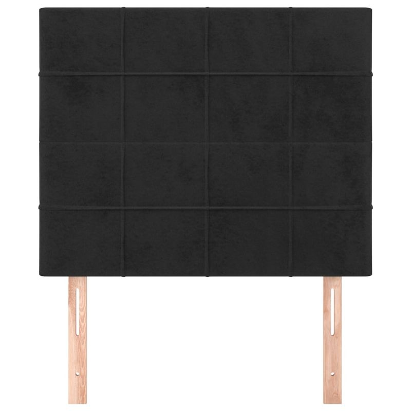 Casa si Gradina - Mobilier - Paturi si accesorii - Accesorii paturi - Tablii de pat, 2 buc, negru, 90x5x78/88 cm, catifea - Infinity.ro