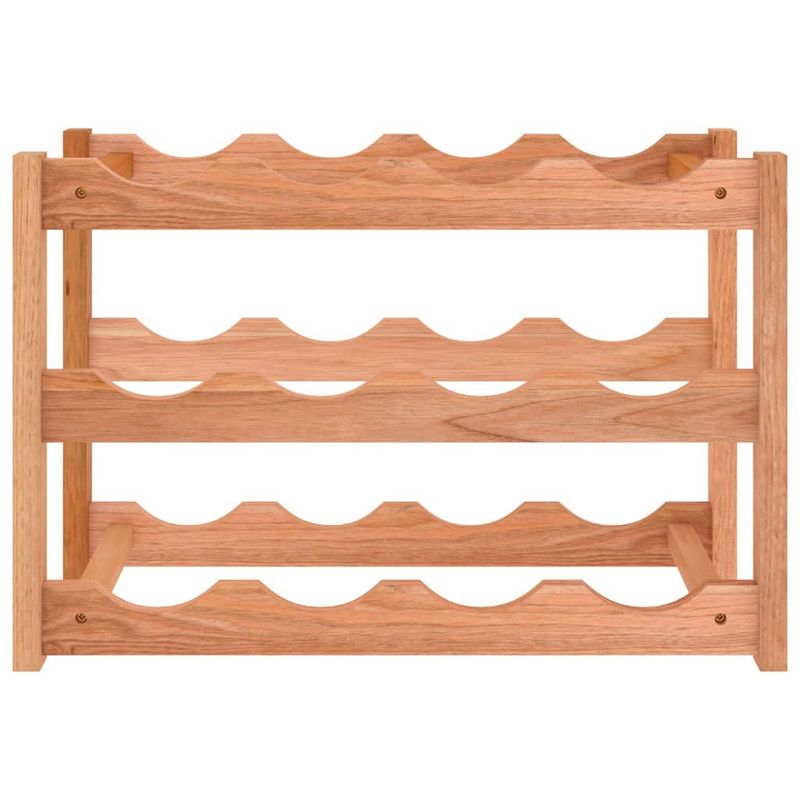 Casa si Gradina - Bucatarie si vesela - Accesorii bar - Suporturi bauturi - Raft de vin pentru 12 sticle, lemn masiv de nuc - Infinity.ro