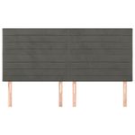 Casa si Gradina - Mobilier - Paturi si accesorii - Accesorii paturi - Tablii de pat, 4 buc, gri inchis, 90x5x78/88 cm, catifea - Infinity.ro