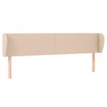 Casa si Gradina - Mobilier - Paturi si accesorii - Accesorii paturi - Tablie pat cu aripioare cappuccino 183x23x78/88 cm piele eco - Infinity.ro