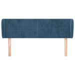 Casa si Gradina - Mobilier - Paturi si accesorii - Accesorii paturi - Tablie pat cu aripioare albastru inchis 147x23x78/88 cm catifea - Infinity.ro