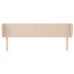 Casa si Gradina - Mobilier - Paturi si accesorii - Accesorii paturi - Tablie pat cu aripioare cappuccino 183x23x78/88 cm piele eco - Infinity.ro
