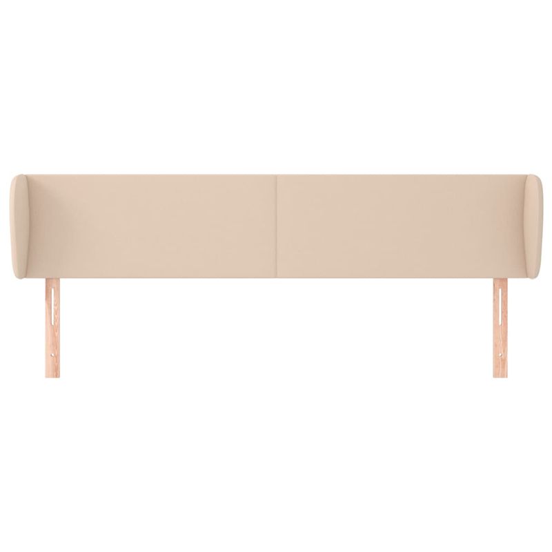 Casa si Gradina - Mobilier - Paturi si accesorii - Accesorii paturi - Tablie pat cu aripioare cappuccino 183x23x78/88 cm piele eco - Infinity.ro