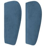 Casa si Gradina - Mobilier - Paturi si accesorii - Accesorii paturi - Tablie pat cu aripioare albastru inchis 147x23x78/88 cm catifea - Infinity.ro