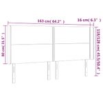 Casa si Gradina - Mobilier - Paturi si accesorii - Accesorii paturi - Tablie de pat cu LED, albastru inchis, 163x16x118/128cm catifea - Infinity.ro