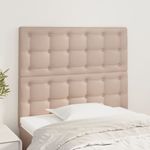 Casa si Gradina - Mobilier - Paturi si accesorii - Accesorii paturi - Tablii de pat 2 buc, cappuccino 90x5x78/88 cm piele ecologica - Infinity.ro