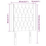Casa si Gradina - Mobilier - Paturi si accesorii - Accesorii paturi - Tablie de pat cu aripioare, roz, 83x16x118/128 cm, catifea - Infinity.ro