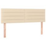 Casa si Gradina - Mobilier - Paturi si accesorii - Accesorii paturi - Tablie de pat cu LED, crem, 144x5x78/88 cm, textil - Infinity.ro