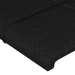 Casa si Gradina - Mobilier - Paturi si accesorii - Accesorii paturi - Tablie de pat cu aripioare, negru, 93x23x118/128 cm, textil - Infinity.ro