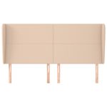 Casa si Gradina - Mobilier - Paturi si accesorii - Accesorii paturi - Tablie pat cu aripioare cappuccino 183x23x118/128 cm piele eco - Infinity.ro
