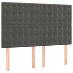 Casa si Gradina - Mobilier - Paturi si accesorii - Accesorii paturi - Tablii de pat, 4 buc, gri inchis, 72x5x78/88 cm, catifea - Infinity.ro